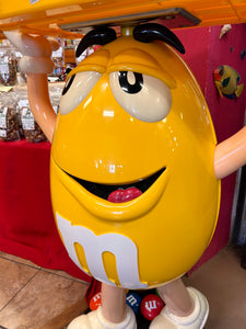 M&M Yellow Character Candy Store Display w/ Storage Tray 

Rolling Wheels

(47” tall) 

used condition