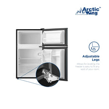 Arctic King 3.2 Cu ft Two Door Mini Fridge with Freezer, Stainless Steel, E-Star, ARM32D5ASL- NEW OUT OF BOX!