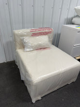 Beautiful Drew Modular Sofa, White Corded Fabric, Individual Piece! (NEW - SINGLE CHAIR)