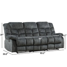 Edilmar 83.1'' Wide Contemporary and Overstuffed Manual Reclining Sofa with Wide Backrest- WE DO NOT SHIP!!