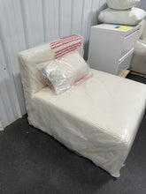 Beautiful Drew Modular Sofa, White Corded Fabric, Individual Piece! (NEW - SINGLE CHAIR)