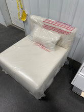 Beautiful Drew Modular Sofa, White Corded Fabric, Individual Piece! (NEW - SINGLE CHAIR)