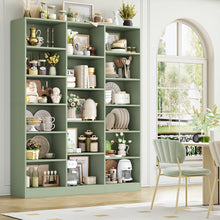 Wakil 74"H X 59"W 6-Tier Large Wood Storage Bookcase- Green- WE DO NOT SHIP!!