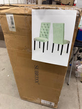 Subrtex Upholstered Parsons Chair Linen Fabric Dining Chair (Set of 2, Light Gray)! (NEW IN BOX)