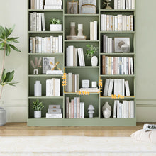 Wakil 74"H X 59"W 6-Tier Large Wood Storage Bookcase- Green- WE DO NOT SHIP!!