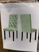 Subrtex Upholstered Parsons Chair Linen Fabric Dining Chair (Set of 2, Light Gray)! (NEW IN BOX)