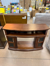 SALVAGE SPECIAL TV STAND - FITS TV’S UP TO 60”! (NEW/SCRATCHED FROM SHIPPING - MISSING FIRE BOX)