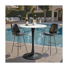 Sintered Stone Top Bar Table Round Kitchen Bistro Table- WE DO NOT SHIP!!