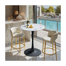 Sintered Stone Top Bar Table Round Kitchen Bistro Table- WE DO NOT SHIP!!