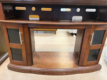 SALVAGE SPECIAL TV STAND - FITS TV’S UP TO 60”! (NEW/SCRATCHED FROM SHIPPING - MISSING FIRE BOX)