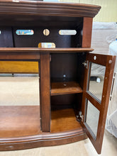 SALVAGE SPECIAL TV STAND - FITS TV’S UP TO 60”! (NEW/SCRATCHED FROM SHIPPING - MISSING FIRE BOX)