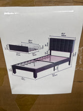 Lashawnda Modern Style Fabric Upholstered Bed Twin Size Platform Bed With Storage Drawer- WE DO NOT SHIP!!