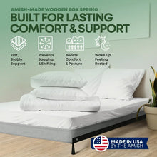 Continental Sleep, Unassembled Queen Box Spring for Queen Bed, 4.5-Inch Wood Box Spring Only, Noise-Free Mattress Foundation, Packed Flat, Easy Assembly, Gray! (NEW IN BOX)