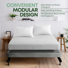 Continental Sleep, Unassembled Queen Box Spring for Queen Bed, 4.5-Inch Wood Box Spring Only, Noise-Free Mattress Foundation, Packed Flat, Easy Assembly, Gray! (NEW IN BOX)