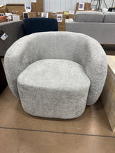Munehito Upholstered Swivel Barrel Chair, Gray- WE DO NOT SHIP!!