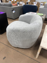 Munehito Upholstered Swivel Barrel Chair, Gray- WE DO NOT SHIP!!