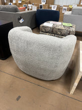 Munehito Upholstered Swivel Barrel Chair, Gray- WE DO NOT SHIP!!