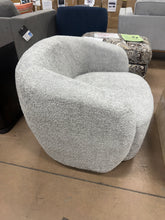Munehito Upholstered Swivel Barrel Chair, Gray- WE DO NOT SHIP!!
