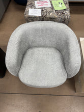 Munehito Upholstered Swivel Barrel Chair, Gray- WE DO NOT SHIP!!
