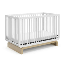 Storkcraft Santorini 5-in-1 Convertible Baby Crib, White with Driftwood! (NEW IN BOX)