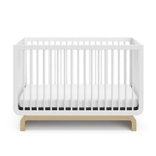Storkcraft Santorini 5-in-1 Convertible Baby Crib, White with Driftwood! (NEW IN BOX)