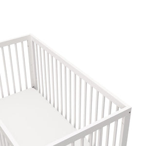 Storkcraft Santorini 5-in-1 Convertible Baby Crib, White with Driftwood! (NEW IN BOX)