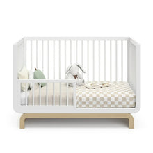 Storkcraft Santorini 5-in-1 Convertible Baby Crib, White with Driftwood! (NEW IN BOX)