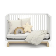 Storkcraft Santorini 5-in-1 Convertible Baby Crib, White with Driftwood! (NEW IN BOX)