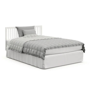 Storkcraft Santorini 5-in-1 Convertible Baby Crib, White with Driftwood! (NEW IN BOX)