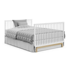 Storkcraft Santorini 5-in-1 Convertible Baby Crib, White with Driftwood! (NEW IN BOX)