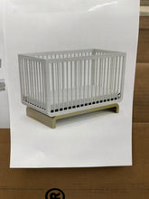 Storkcraft Santorini 5-in-1 Convertible Baby Crib, White with Driftwood! (NEW IN BOX)