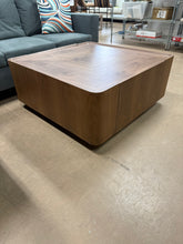 High-End Square Walnut Coffee Table with Hidden Storage! (NEW - SCRATCHED FROM SHIPPING!)