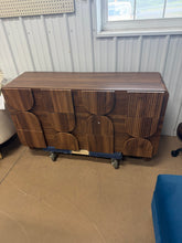 walnut-finished dresser- assembled