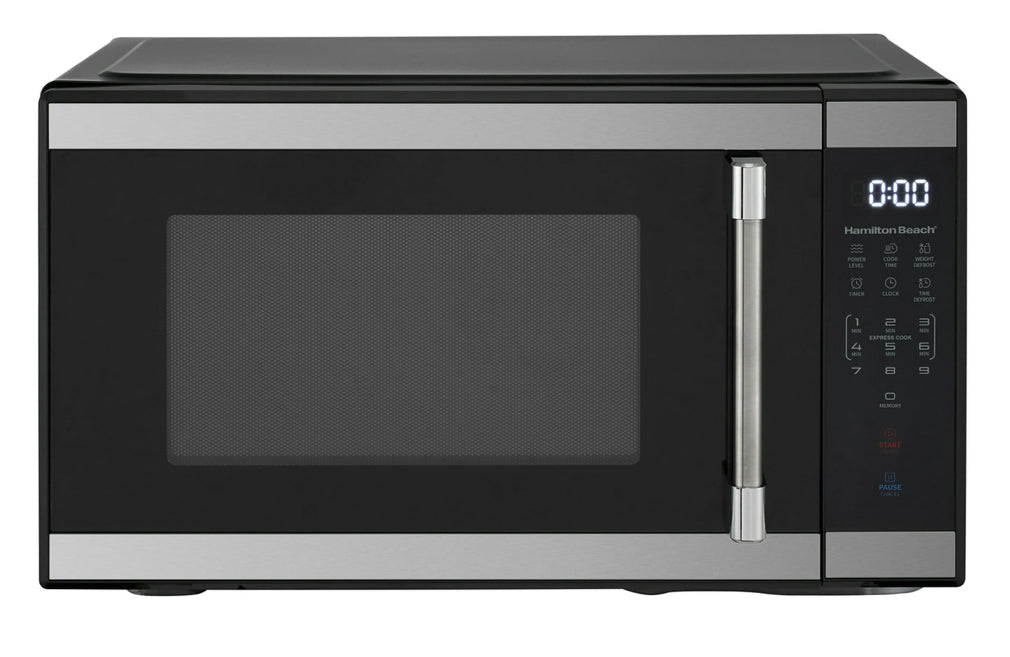 Hamilton Beach 1.1 cu ft CounterTop Microwave Oven, 1000 Watts, Stainless Steel! (NEW OUT OF BOX - SMALL SCRATCH ON TOP)