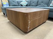 High-End Square Walnut Coffee Table with Hidden Storage! (NEW - SCRATCHED FROM SHIPPING!)