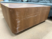 High-End Square Walnut Coffee Table with Hidden Storage! (NEW - SCRATCHED FROM SHIPPING!)