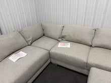 Drayden Fabric Sectional with Ottoman – Light Gray! (BRAND NEW – SHIPPING BLEMISHES!)