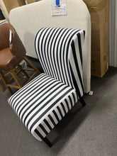 Black And White Striped Lines Harmony - Upholstered Modern Slipper Chair, Black Accent Chair- new!