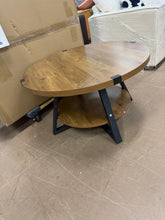 Round Coffee Table with 2-Tier Storage Shelves- new and assembled