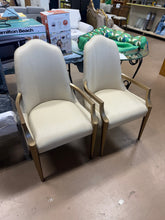 Michael Amini Malibu Crest Dining Arm Chairs  Burnished Gold, SET OF 2- WE DO NOT SHIP!!
