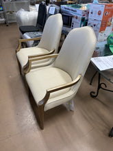 Michael Amini Malibu Crest Dining Arm Chairs  Burnished Gold, SET OF 2- WE DO NOT SHIP!!