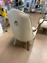 Michael Amini Malibu Crest Dining Arm Chairs  Burnished Gold, SET OF 2- WE DO NOT SHIP!!