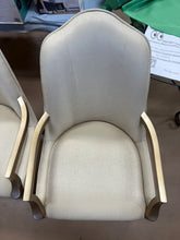 Michael Amini Malibu Crest Dining Arm Chairs  Burnished Gold, SET OF 2- WE DO NOT SHIP!!
