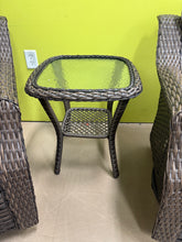 Pocassy Round Side Series 3-Pieces Brown Wicker Outdoor Swivel Rocking Chair with CushionGuard Beige Cushions- WE DO NOT SHIP!!