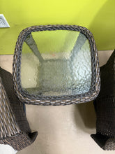 Pocassy Round Side Series 3-Pieces Brown Wicker Outdoor Swivel Rocking Chair with CushionGuard Beige Cushions- WE DO NOT SHIP!!
