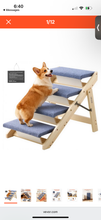 VEVOR Wood Pet Stairs, 4-Step Dog Stairs for Beds, Sofa & Cars, 150lbs Load Capacity, Floded Flat Design, Stable & Sturdy Cat & Dog Step Ladder for Small Medium Large Older Pet Puppy Essentials- WE DO NOT SHIP!!