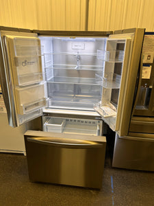 LG InstaView 25.5-cu ft Counter-depth Smart French Door Refrigerator with Dual Ice Maker (Stainless Steel) ENERGY STAR! (DEPARTMENT STORE RETURN - NEW NEVER USED - DENTED)