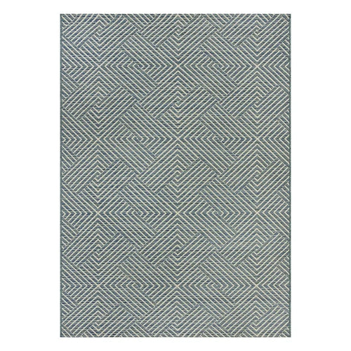 Better Homes and Gardens Woven Geo 7’ x 10’ Outdoor Rug - Polypropylene/Polyester - Blue! (NEW)