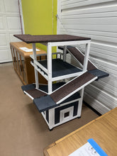 45" Fir Wood Outdoor Cat Tree with Multi-Level Climbing Ramps, 2 Removable Floors for Multiple Cats - WE DO NOT SHIP!!