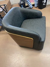 Broderic Faux Leather Swivel Barrel Chair- new!